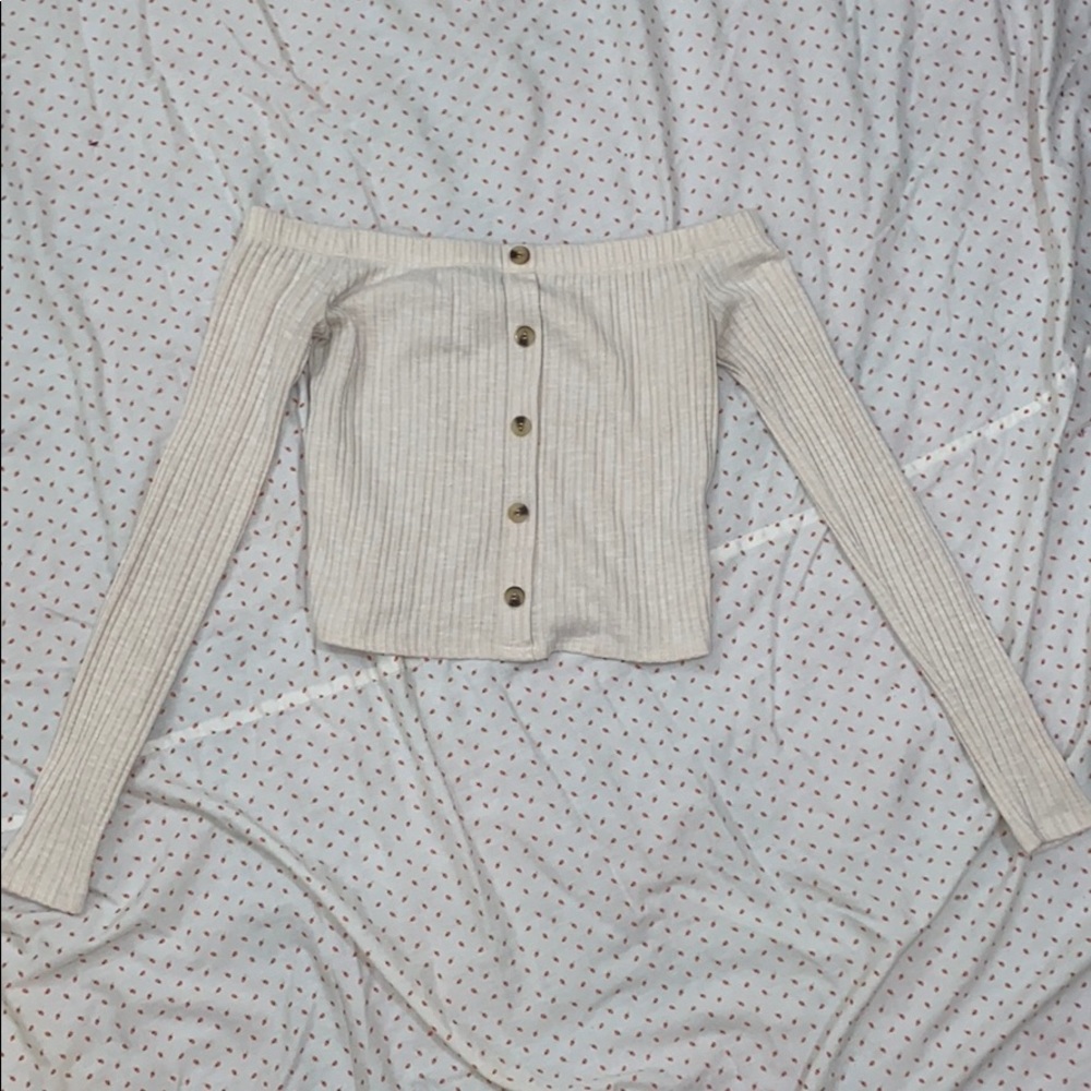American Eagle off the shoulder long sleeve.